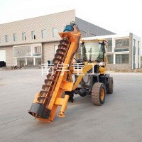 鏟車式鉆孔機 鏟車挖坑機